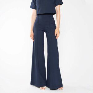 RIPLEY RADER Navy Ponte Wide Leg Pants - Women's size 4 / Large